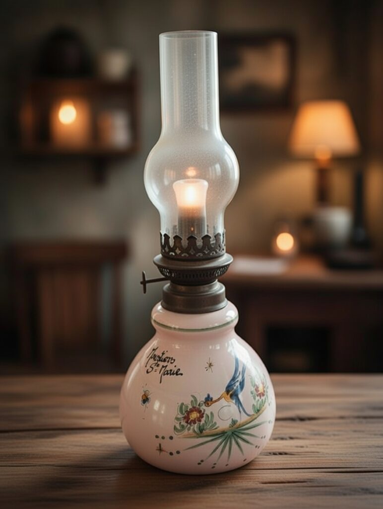Lampe à pétrole Moustier Sainte Marie
