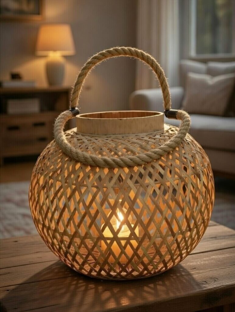 Lampe en osier – esprit naturel