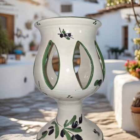 Photophore faïence fait main