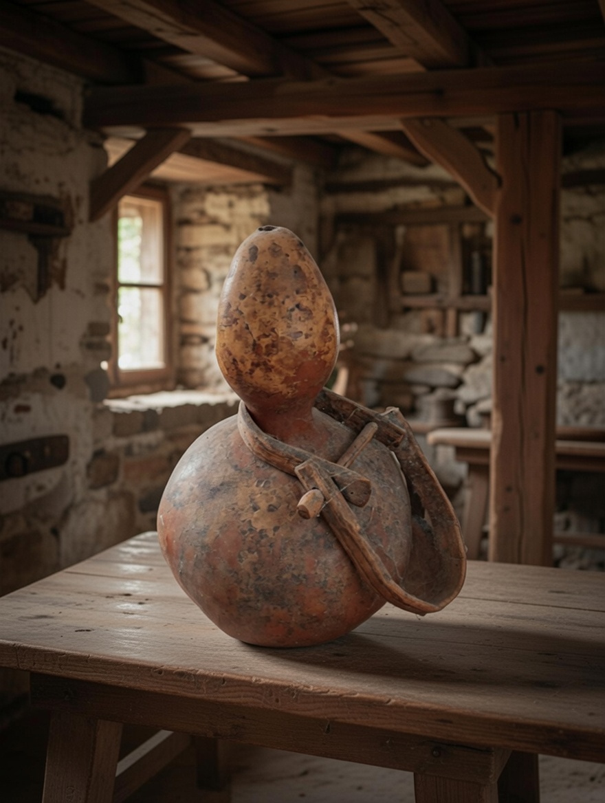 Gourde ancienne en calebasse – Balkans (Serbie)