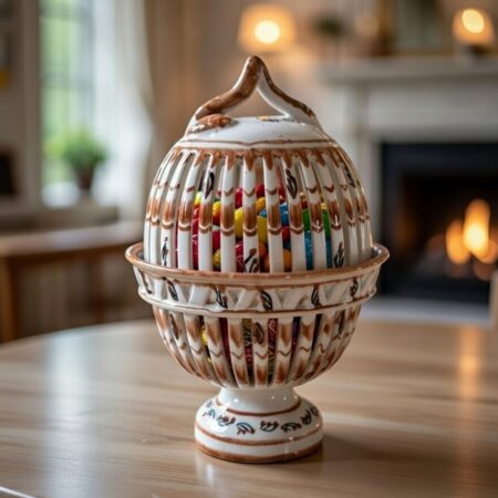 Bonbonnière faïence de Sarreguemines