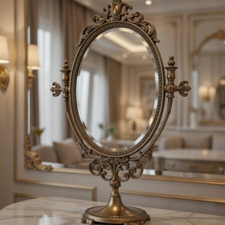 Miroir de table en bronze style Napoléon III