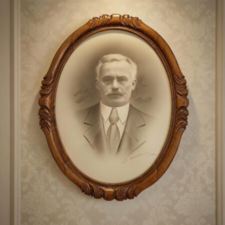 Portrait ancien encadré