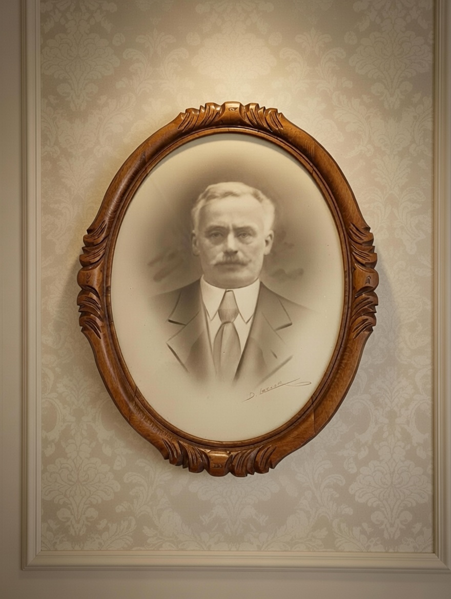 Portrait ancien encadré