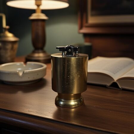 Briquet de table en laiton lourd - anées 70
