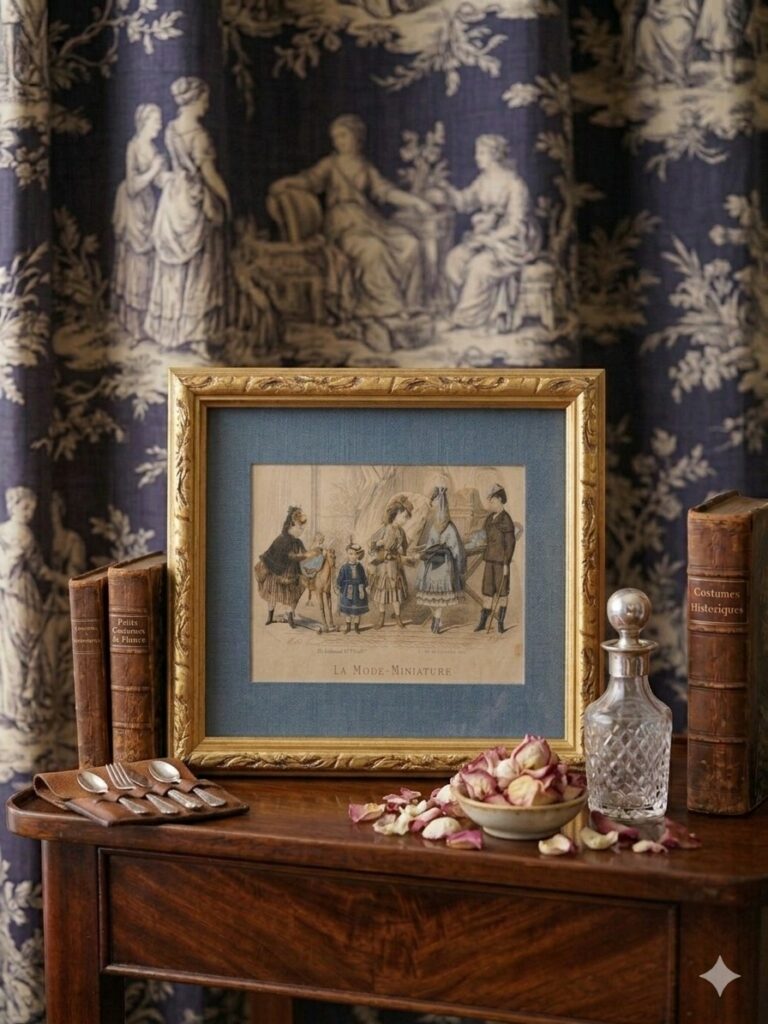 Lot de tableaux "Mode enfantine" 19ème