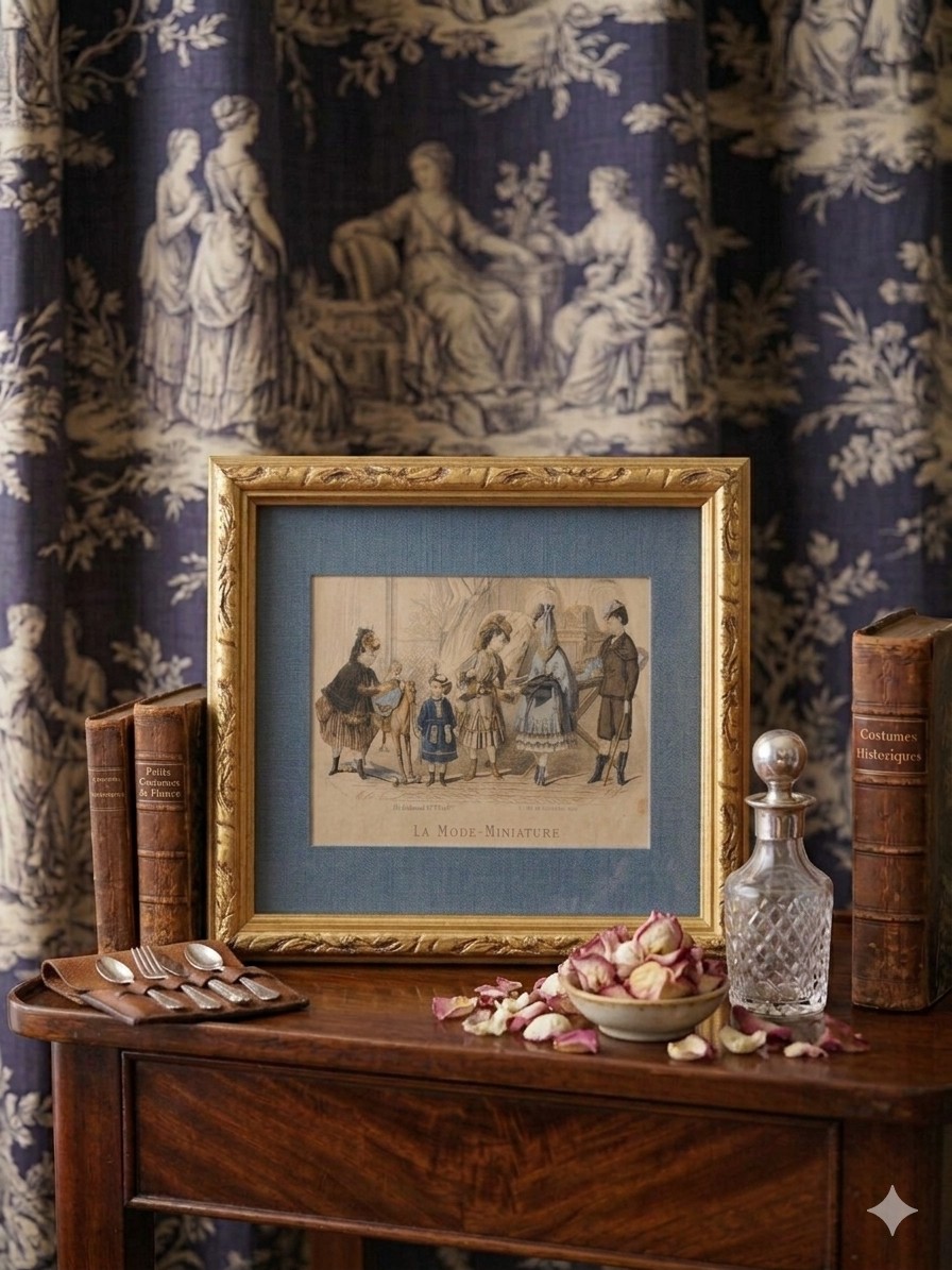 Lot de tableaux "Mode enfantine" 19ème