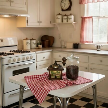 moulin à café japy frères vintage en bois peint